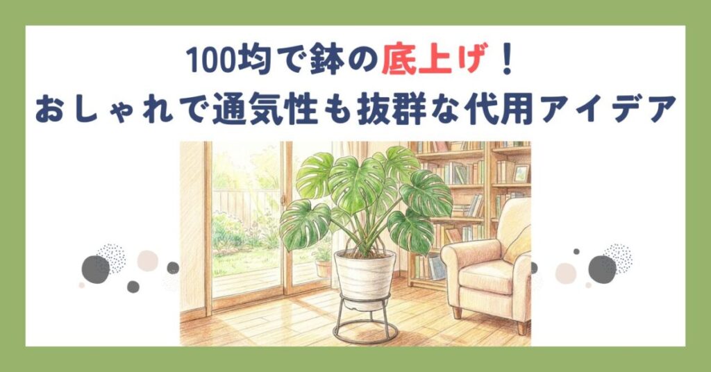100均で鉢の底上げ！おしゃれで通気性も抜群な代用アイデア