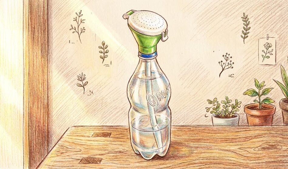 じょうろの代用にはペットボトルが最適