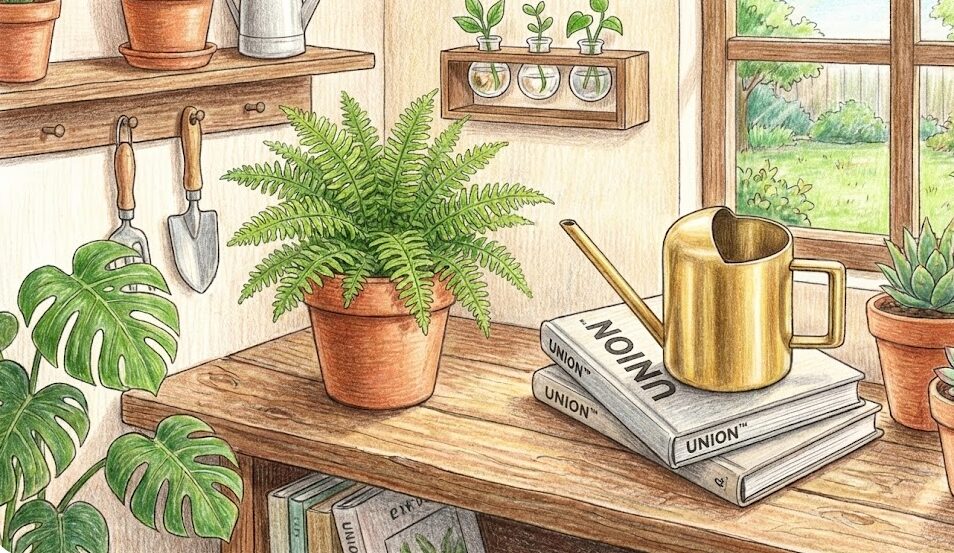 じょうろ：室内には小さいミニサイズが便利