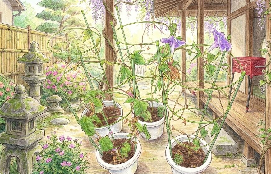 アサガオの鉢を100均で活用する技