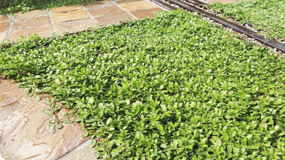 防草シートの代用:グランドカバーで植栽による被覆を