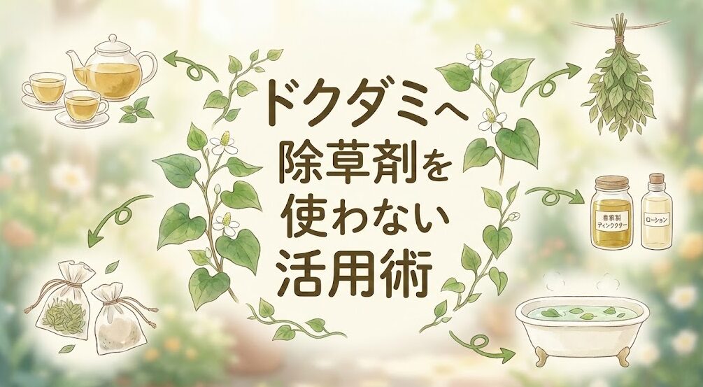 ドクダミへ除草剤を使わない活用術