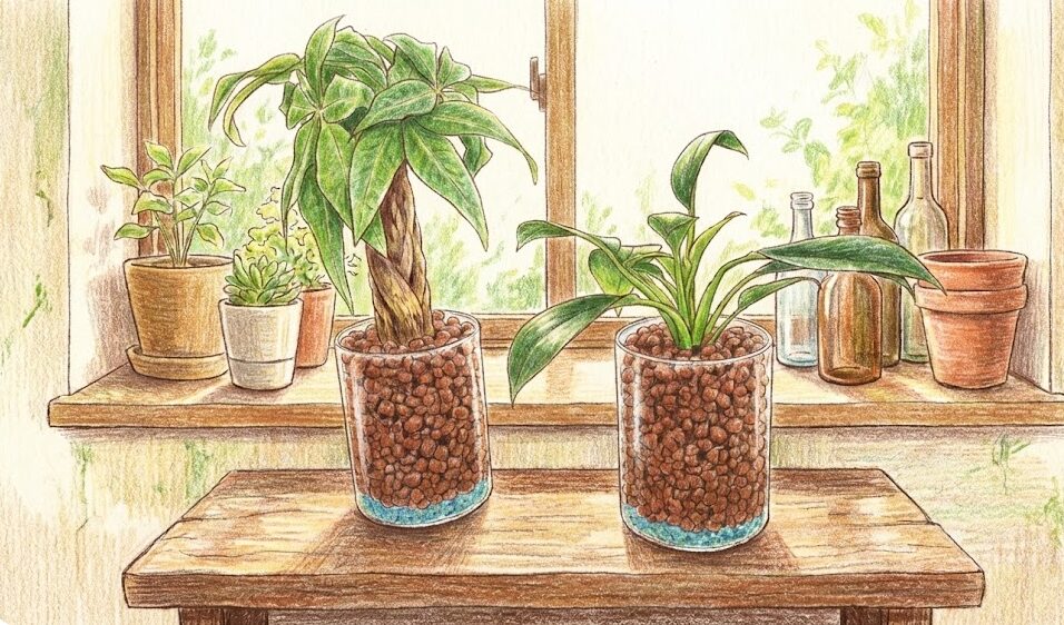 ハイドロカルチャーの鉢を100均グッズで管理する