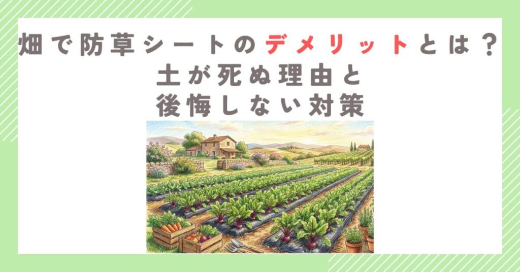 畑で防草シートのデメリットとは？土が死ぬ理由と後悔しない対策