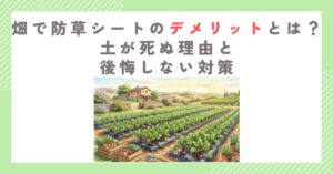 畑で防草シートのデメリットとは？土が死ぬ理由と後悔しない対策