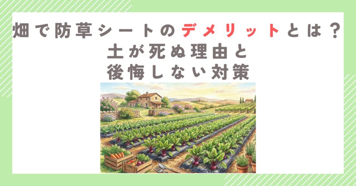 畑で防草シートのデメリットとは？土が死ぬ理由と後悔しない対策