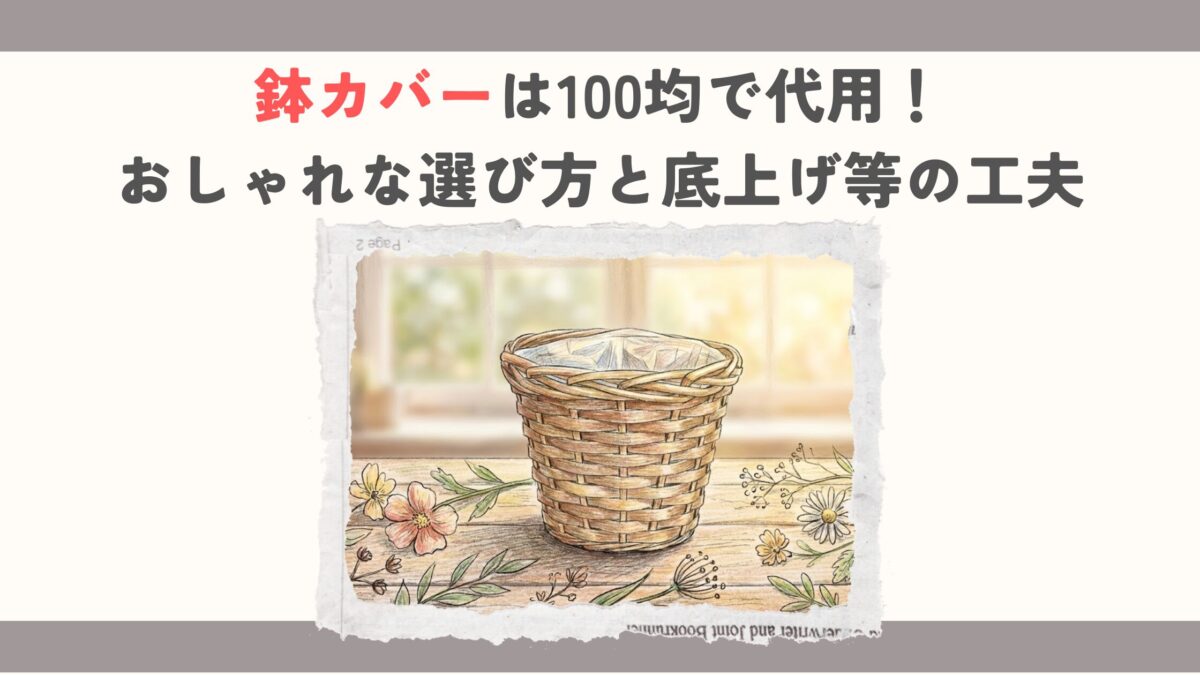 鉢カバーは100均で代用！おしゃれな選び方と底上げ等の工夫