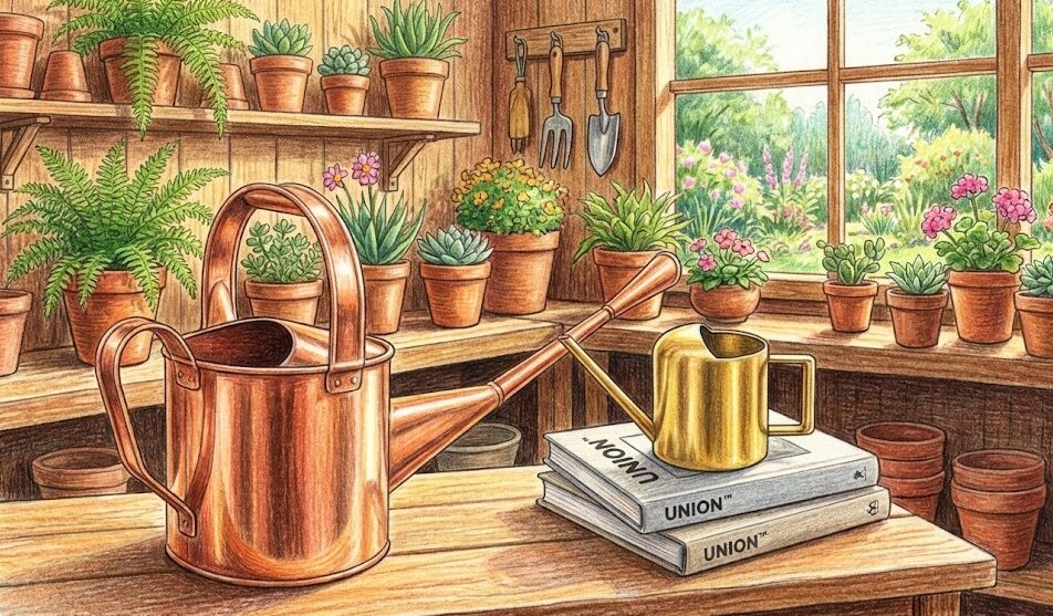 じょうろ：壊れない一生モノの銅製とトタン