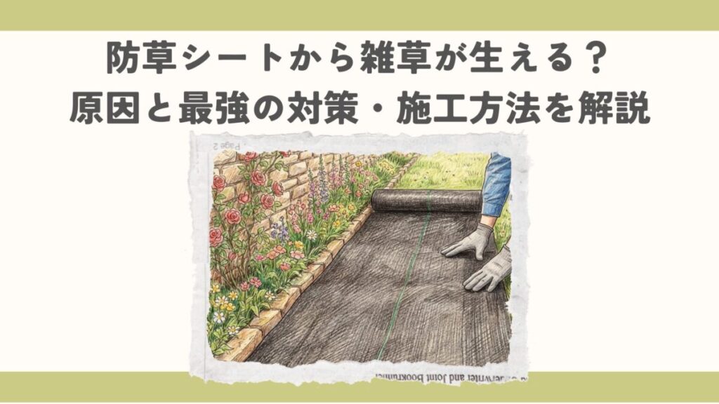 防草シートから雑草が生える？原因と最強の対策・施工方法を解説