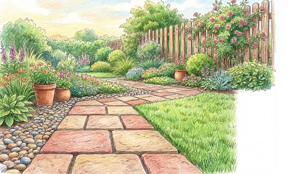 防草シートとレンガをDIYで敷く手順