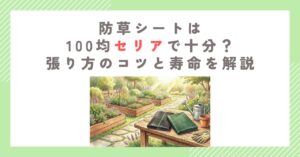 防草シートは100均セリアで十分？張り方のコツと寿命を解説
