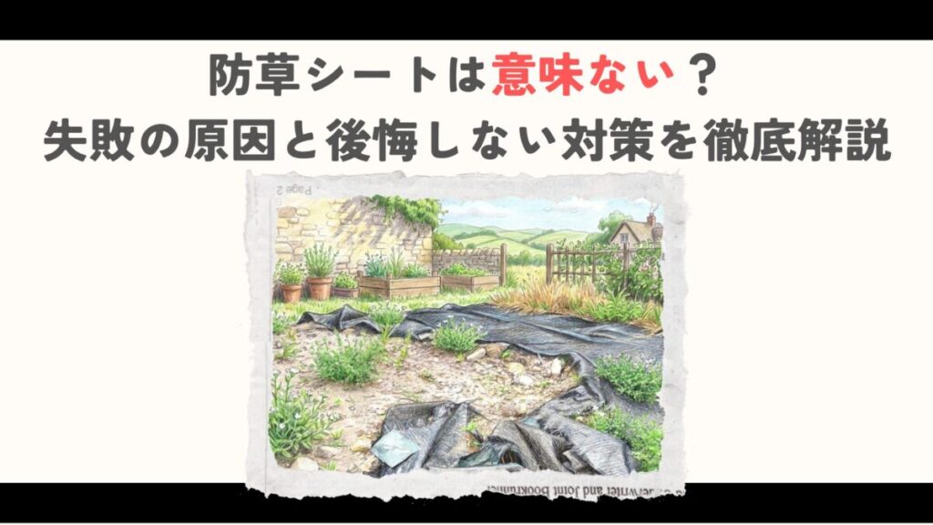 防草シートは意味ない？失敗の原因と後悔しない対策を徹底解説