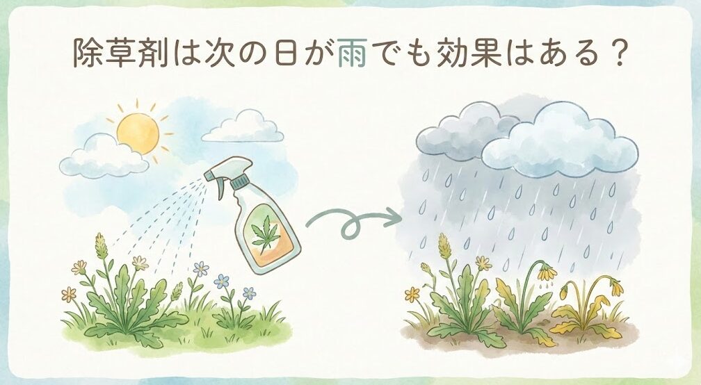 除草剤は次の日が雨でも効果はある？