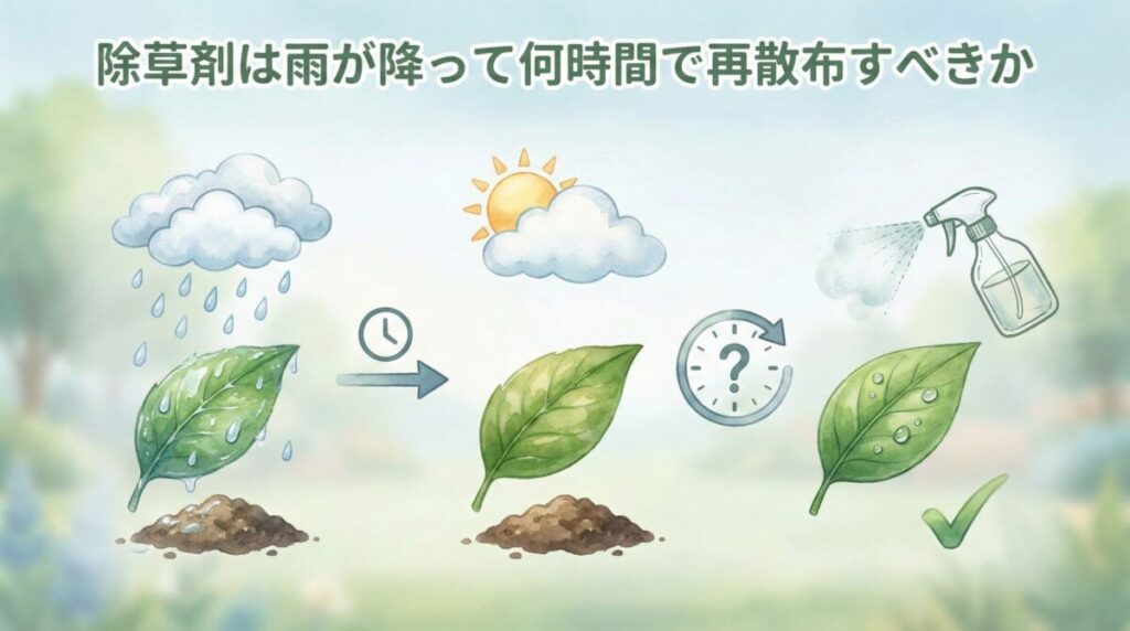 除草剤は雨が降って何時間で再散布すべきか