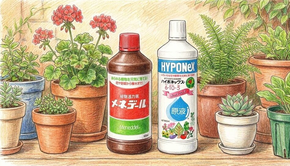 メネデールとハイポネックスの併用手順