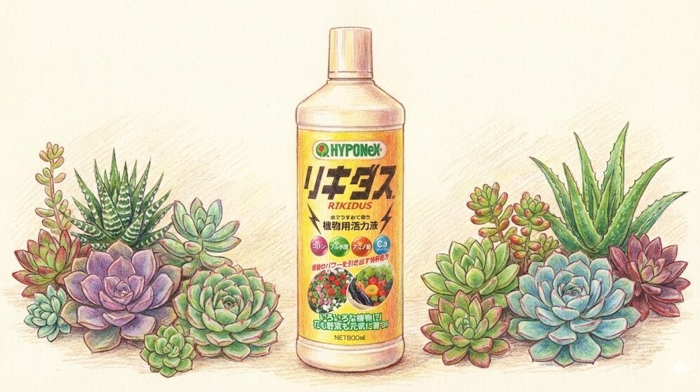 リキダスで多肉植物の水耕栽培や季節管理を行う