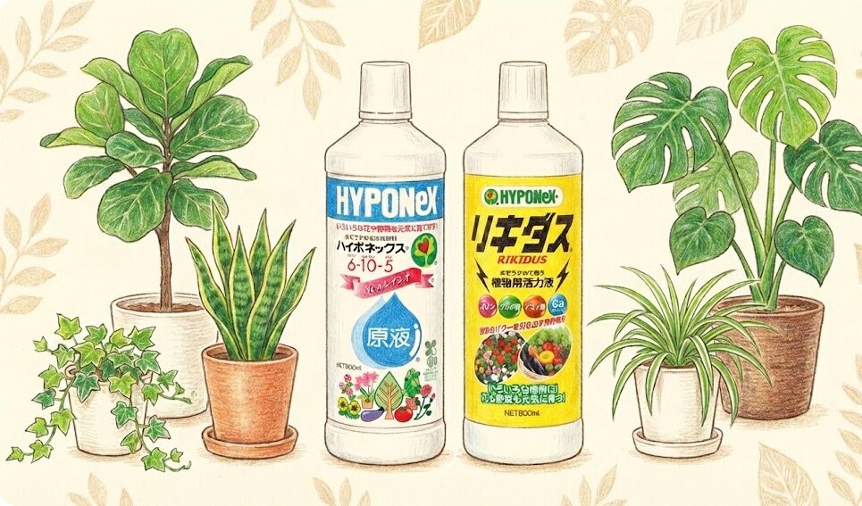 多肉植物にリキダス：ハイポネックス原液との上手な使い分け