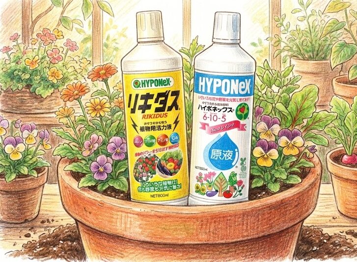 使い方に関するリキダスとハイポネックスの違い