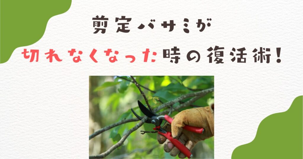 剪定バサミが切れなくなった時の復活術！研ぎ方やアルミ裏ワザ