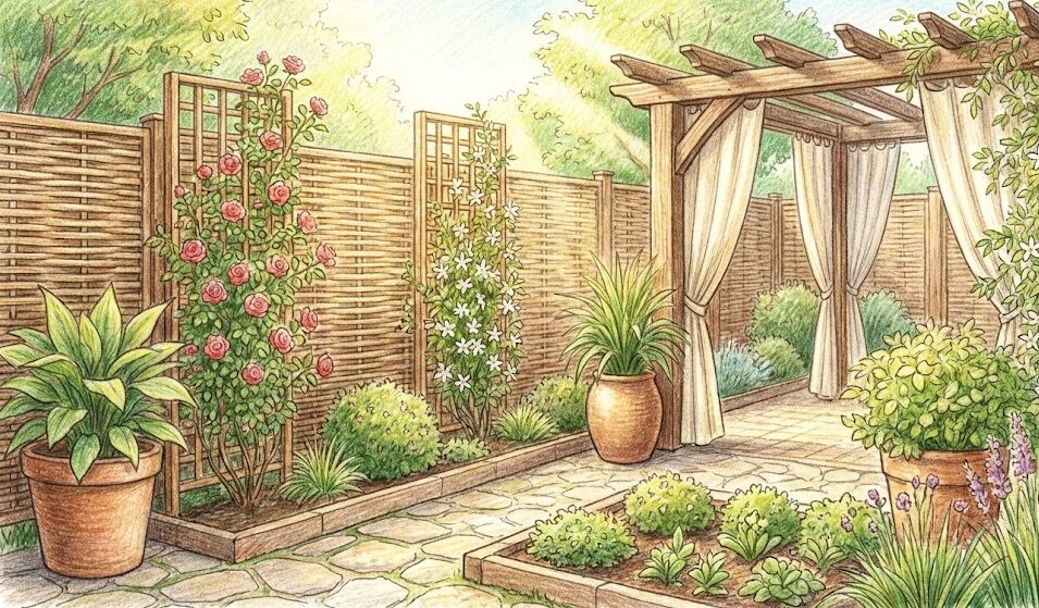 庭と隣との目隠しでトラブルを防ぐルール