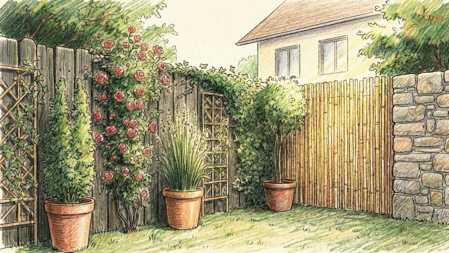 庭と隣との目隠しをおしゃれにする方法