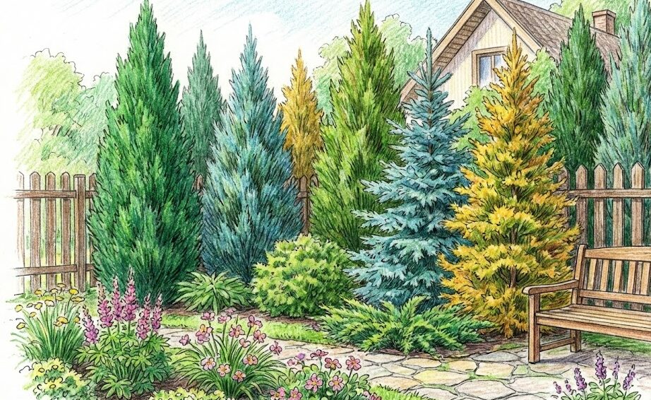 庭の目隠しとしてコニファーを管理するコツ