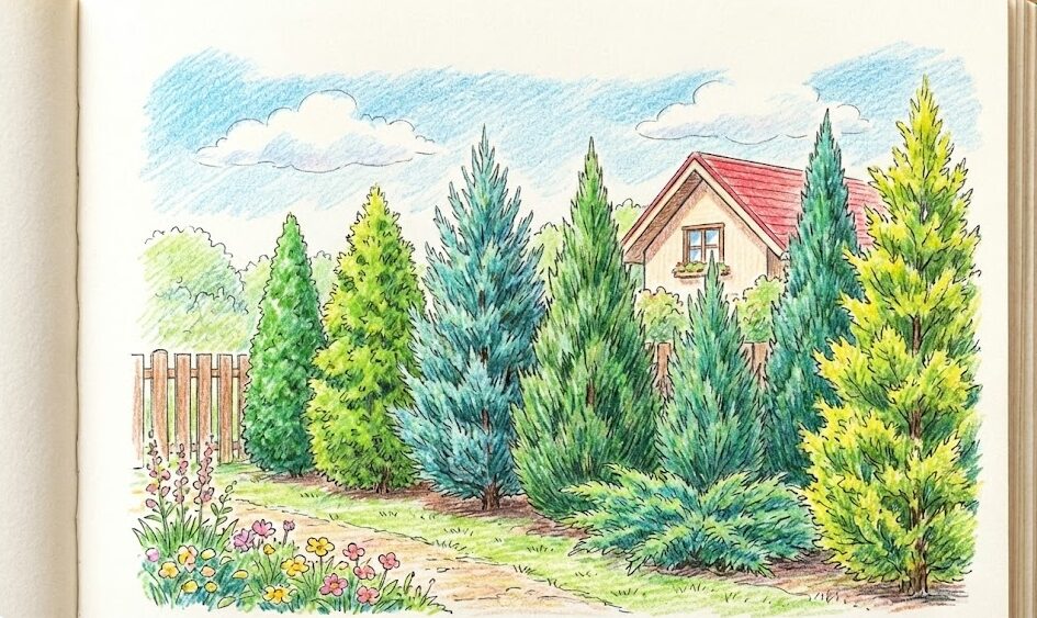 庭の目隠しにコニファーを選ぶ際の品種ガイド