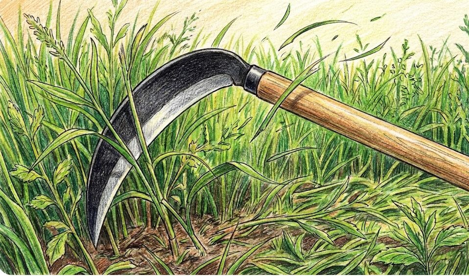 高級草刈り鎌を長く愛用する技術