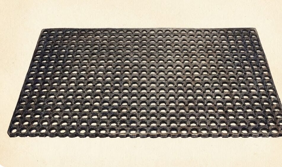 庭の水はけ対策にゴムマットを敷く手順