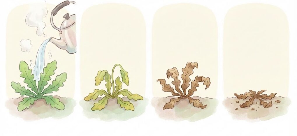 雑草に熱湯をかけると何日で枯れるのか