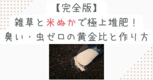【完全版】雑草と米ぬかで極上堆肥！臭い・虫ゼロの黄金比と作り方
