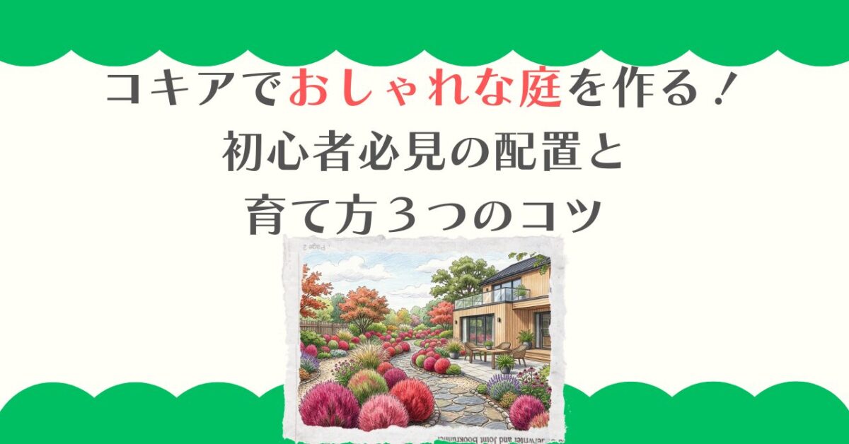 コキアでおしゃれな庭を作る！初心者必見の配置と育て方３つのコツ