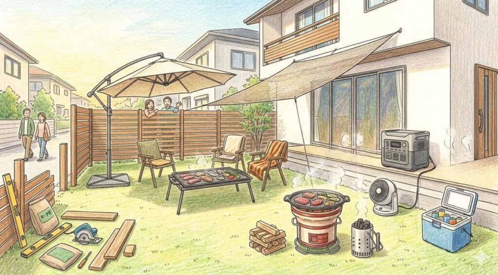 庭でのバーベキューの目隠し実践ガイド