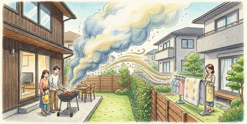 庭でバーベキューを通報された際の正しい対応