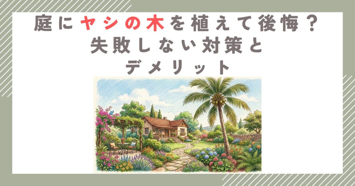 庭にヤシの木を植えて後悔？失敗しない対策とデメリット