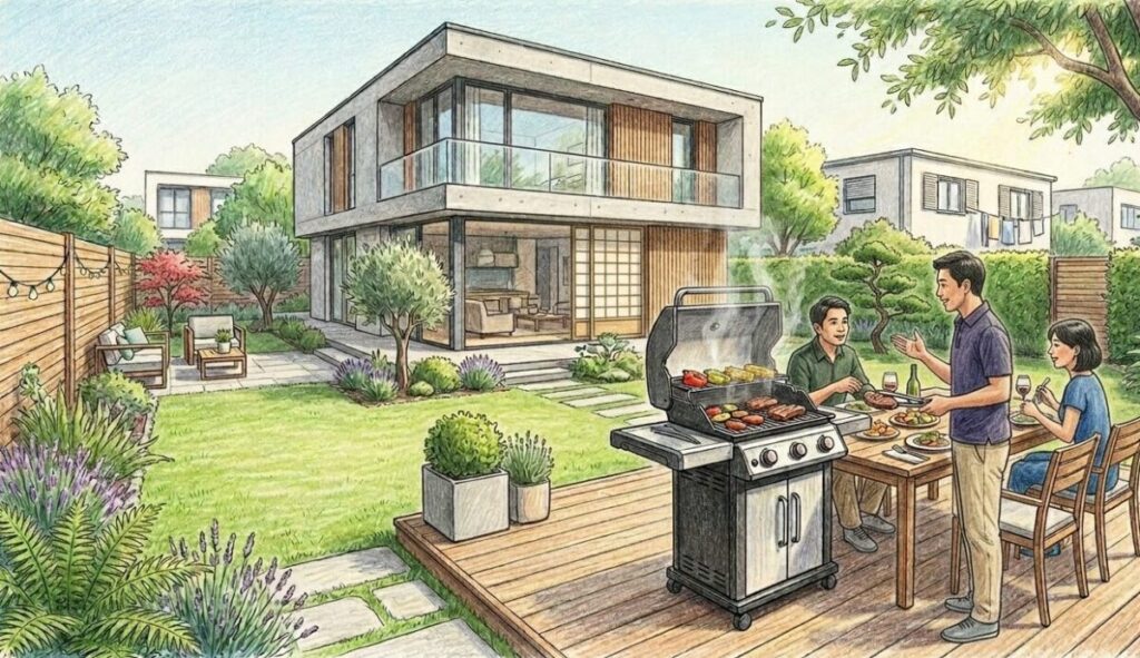 庭のバーベキューコンロで煙が出ない選び方