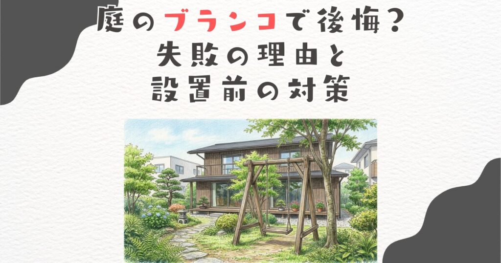 庭のブランコで後悔？失敗の理由と設置前の対策