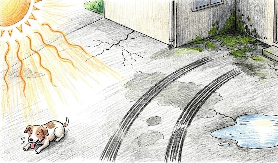 庭をコンクリートにして後悔する原因