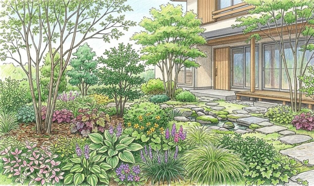 雑木の庭の下草が持つ魅力と基本設計