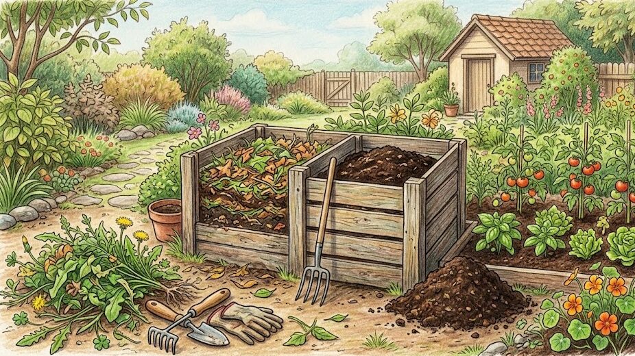 雑草の堆肥やコンポストの注意点