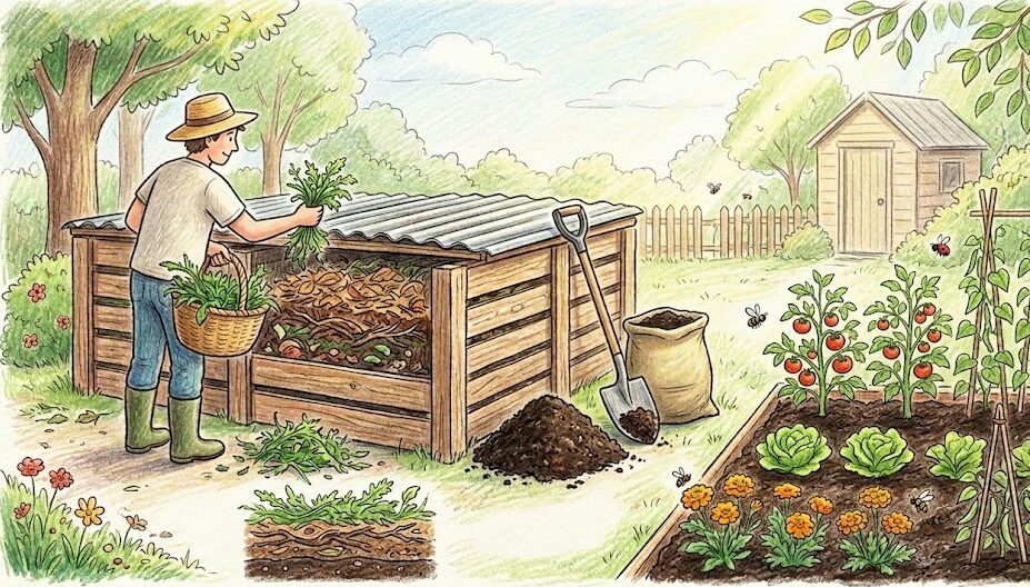 雑草を堆肥化するコンポストの基本