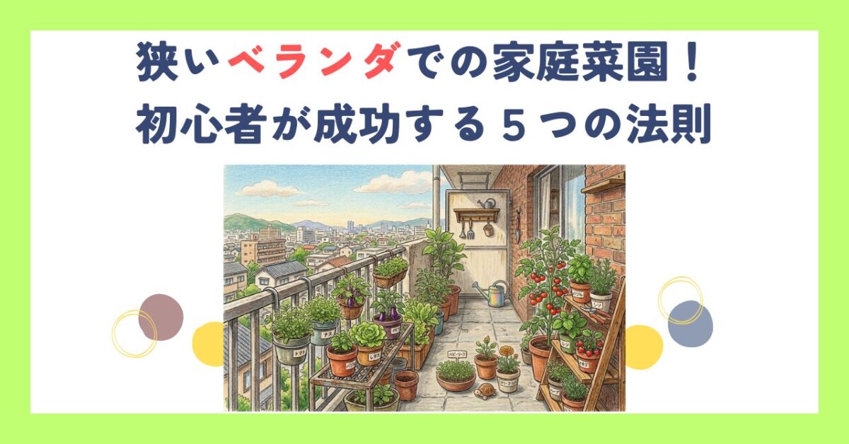 【完全版】狭いベランダでの家庭菜園！初心者が成功する５つの法則