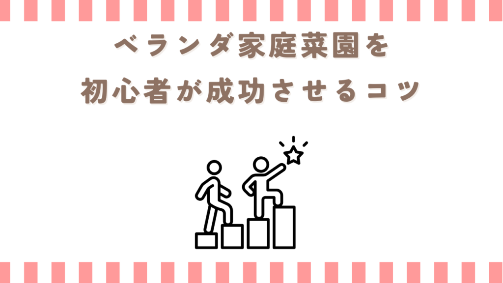 ベランダ家庭菜園を初心者が成功させるコツ