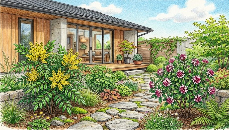 雑木の庭におすすめの低木：一年中緑を楽しめる常緑の種類