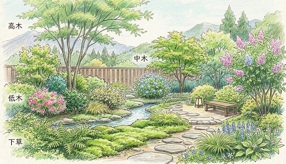 雑木の庭の下草：失敗を防ぐためのレイアウトの基本