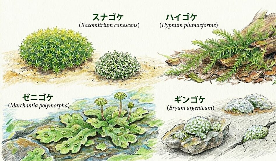 庭の苔の種類とそれぞれの特徴