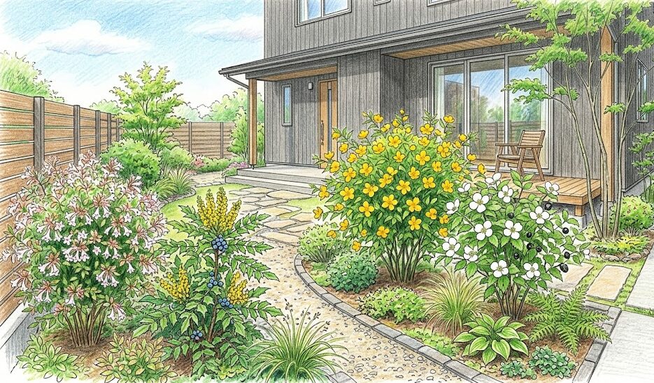 雑木の庭におすすめの低木：手入れが楽でローメンテナンスな種類