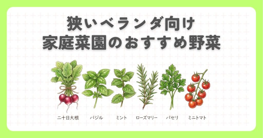 狭いベランダ向け家庭菜園のおすすめ野菜