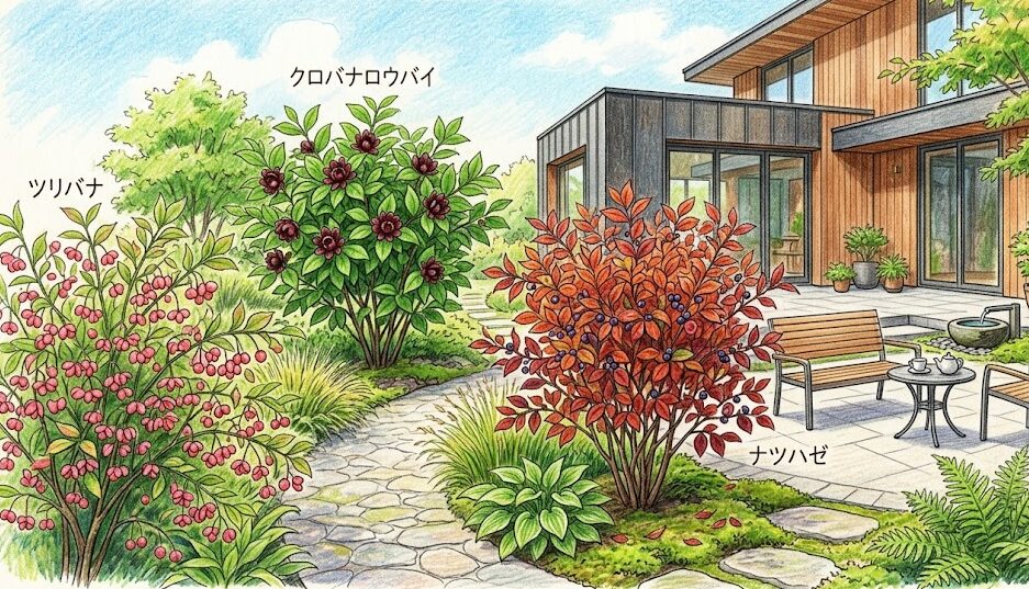雑木の庭におすすめの低木：美しい花や実を楽しめる種類