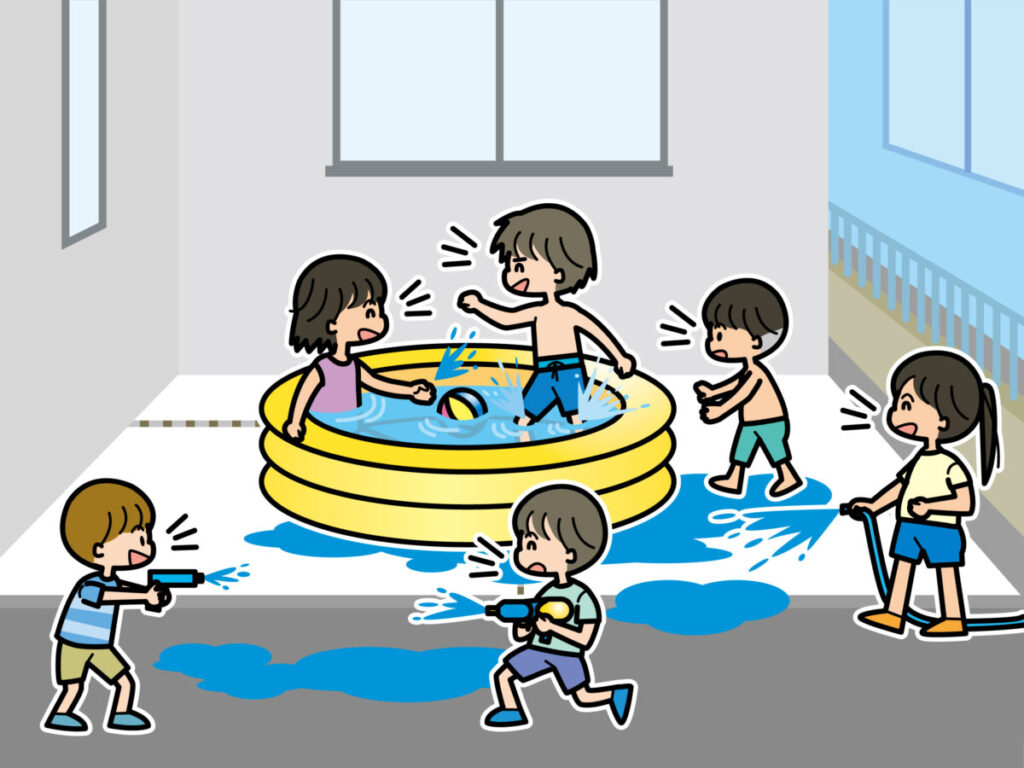 庭でプールの声がうるさい：道路族と似た被害への公的対応